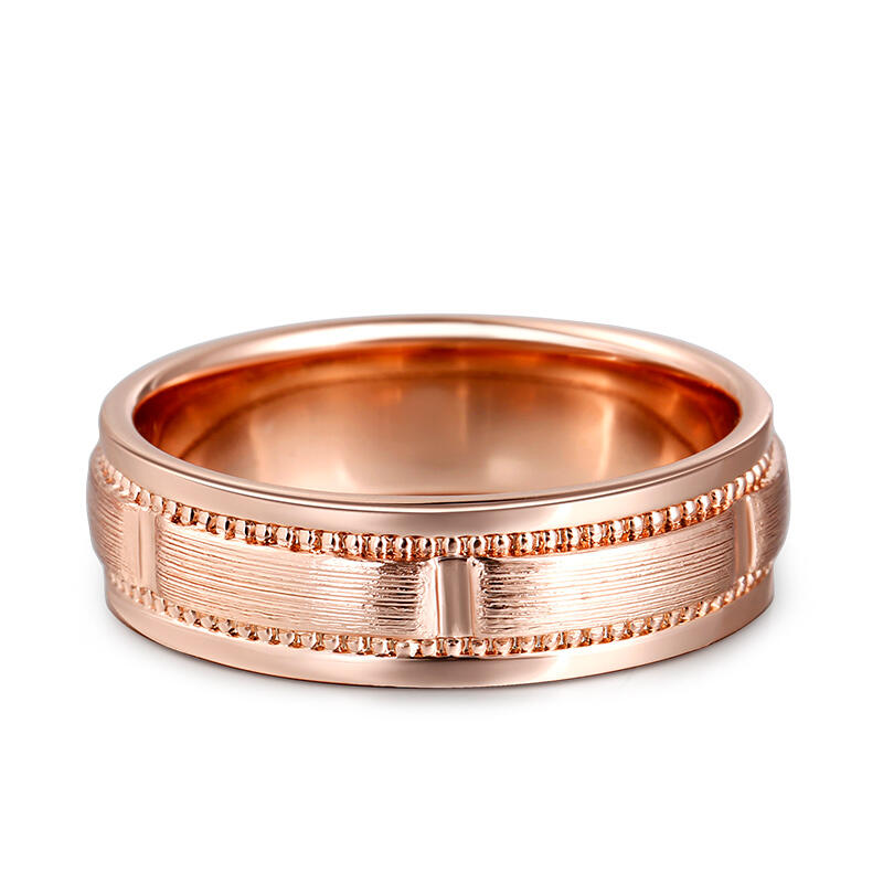 Jeulia Stylish Matte Sterling Silver Men's Band