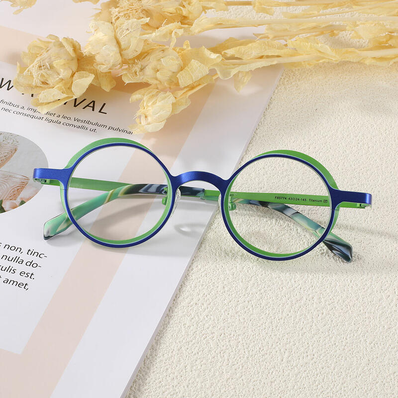 Neoco Round Blue Glasses