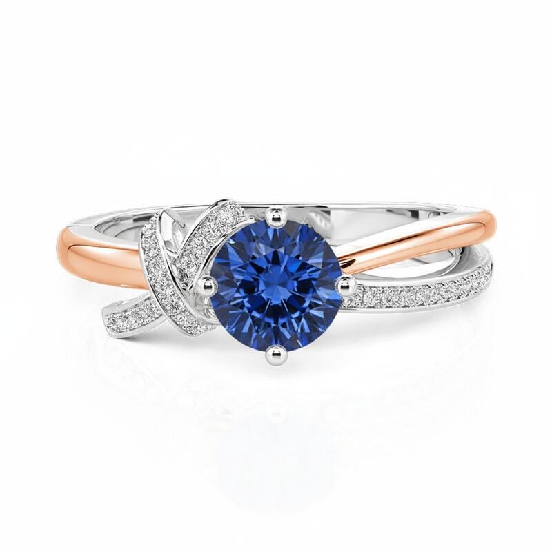 Jeulia Amore Custom Knot Birthstone Ring