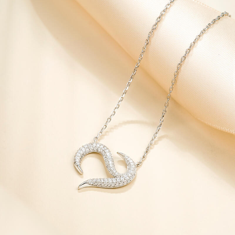 Jeulia Logo Shape Heart Sterling Silver Necklace
