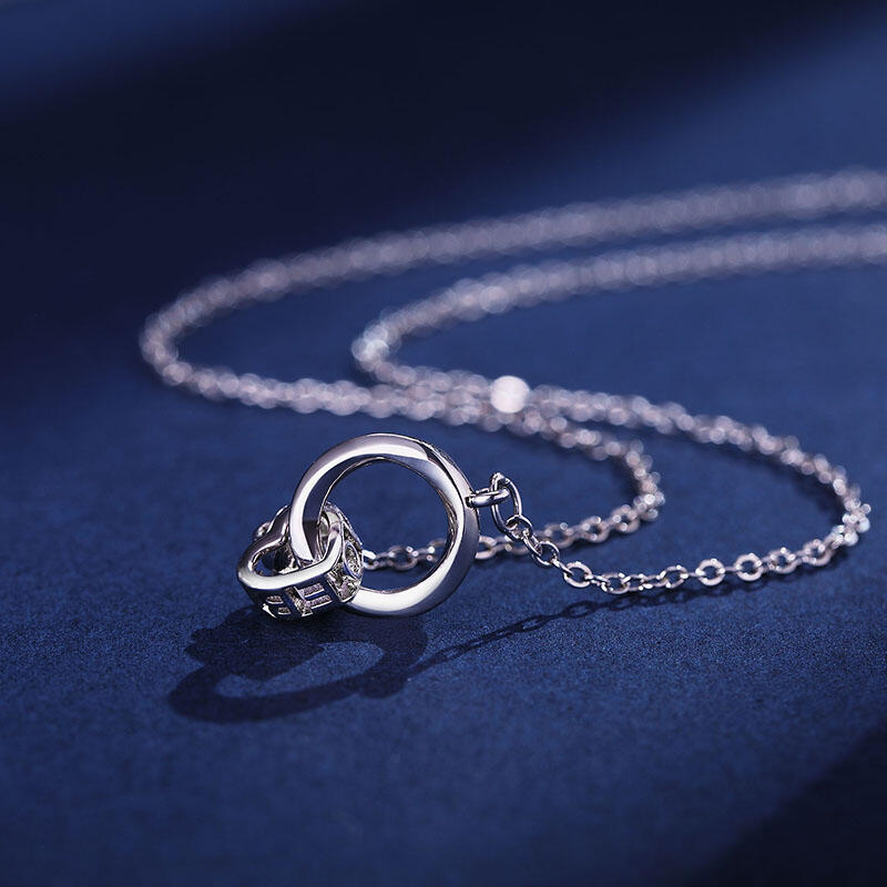 Jeulia "Moment" Personalized Sterling Silver Necklace