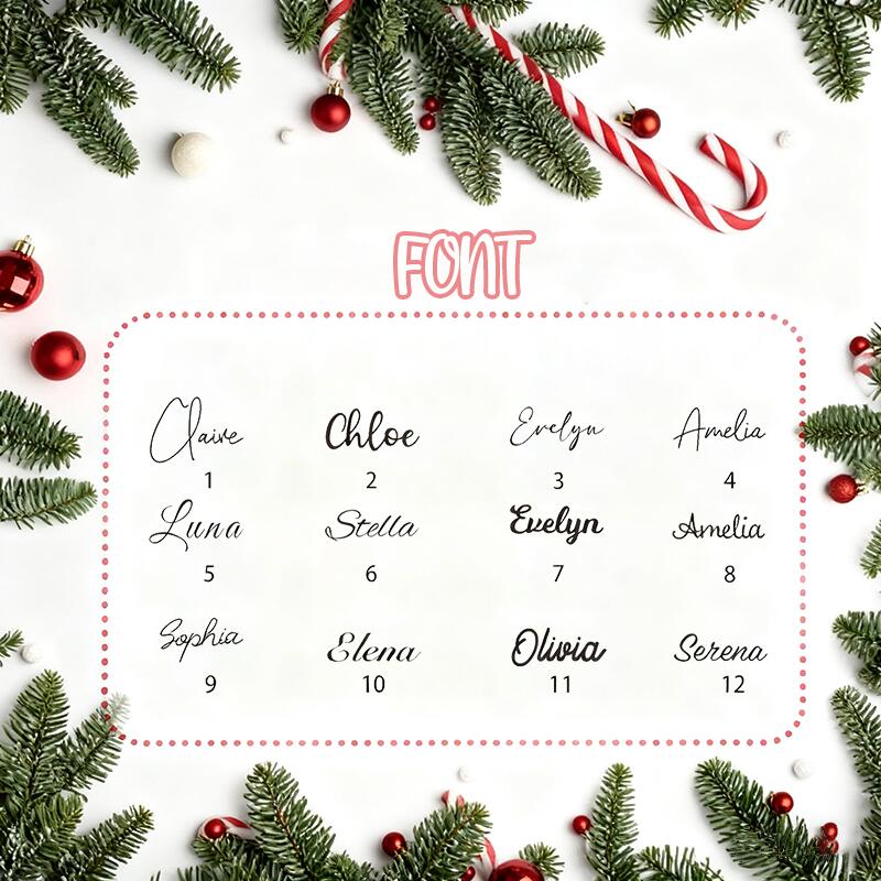 Personalisierte Weihnachtsgeschenktüte mit Namen und niedlichen Accessoires Exquisites Geschenk für Kinder