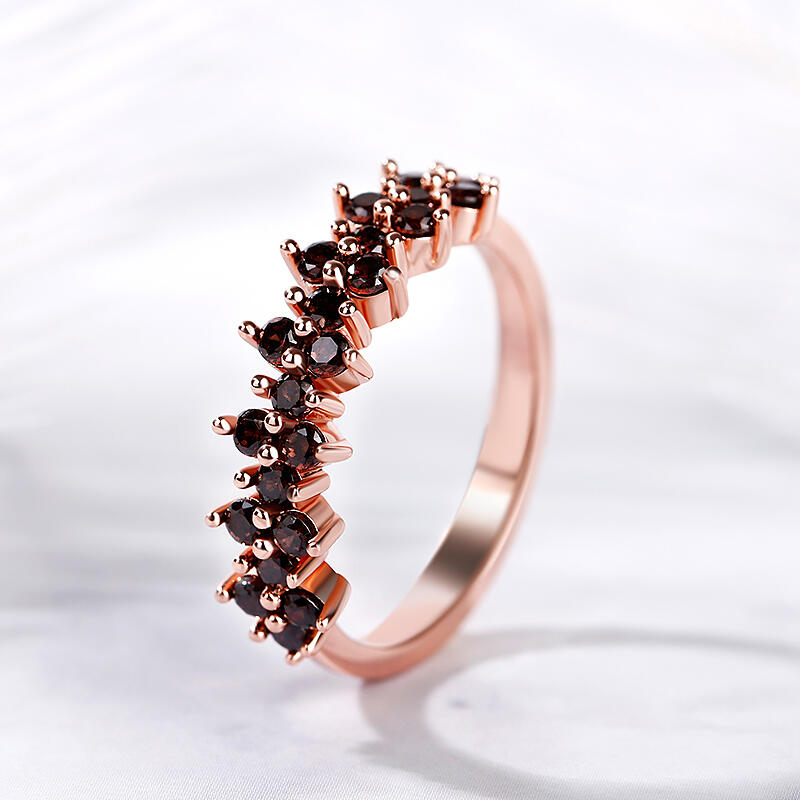 Jeulia Anillo con diseño simple de corte redondo de plata esterlina de mujeres