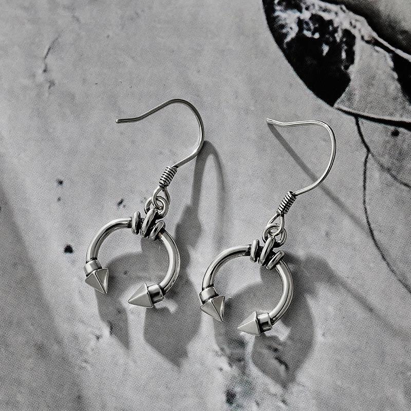 Jeulia "Pyramid Crescent" Sterling Silver Earrings