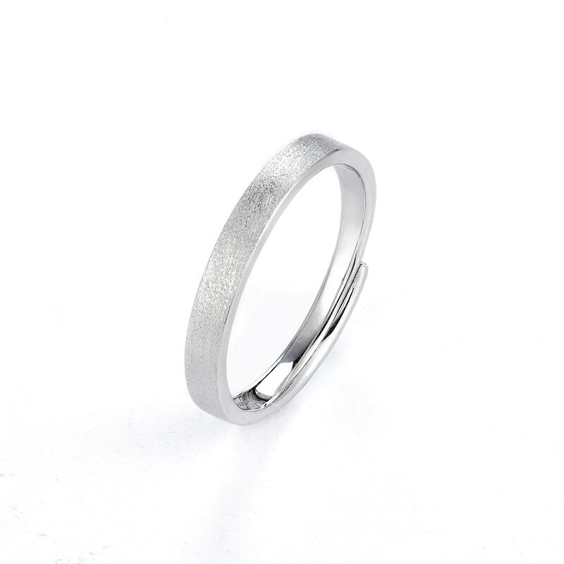 Jeulia Simple Sterling Silver Couple Rings