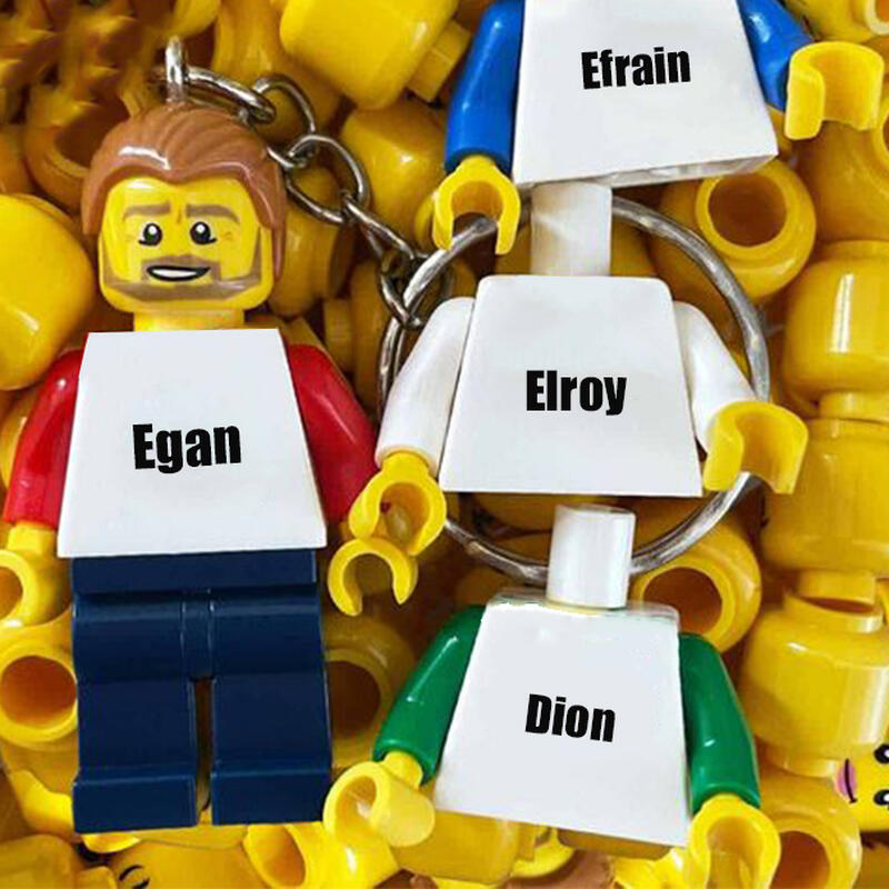 カスタマイズ 名入れ ミニフィグ キーホルダー