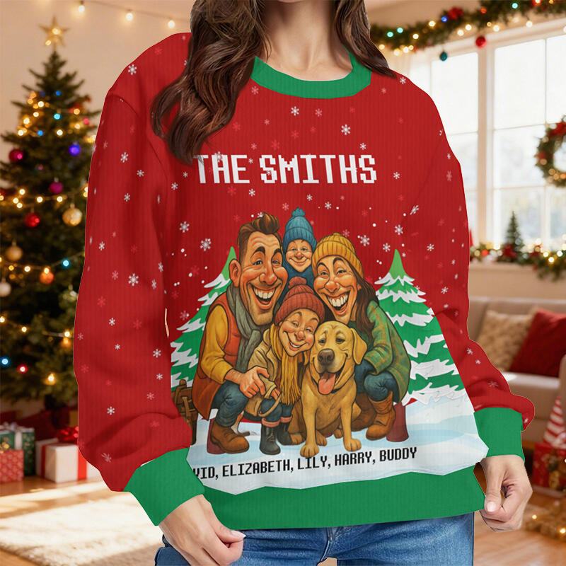 オリジナル 名入れ 写真入れ 漫画風 セーター