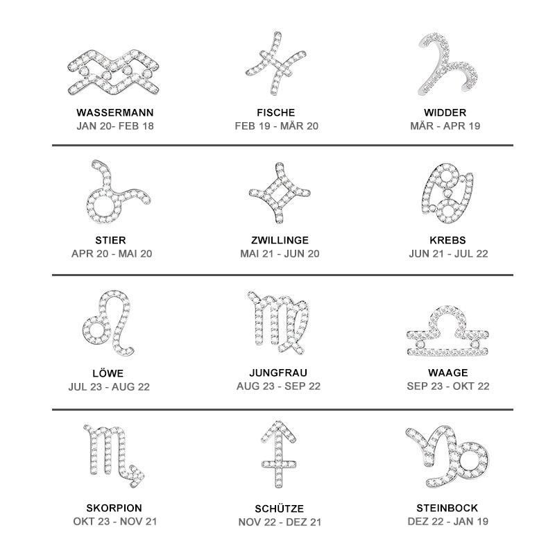 Jeulia  Sternzeichen Sterling Silber Personalisierte Halskette Mit Geburtsstein