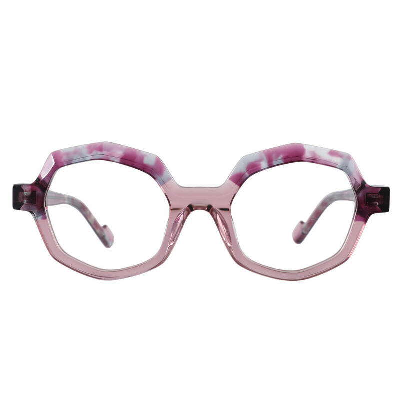 Geoffrey Geometric Purple Glasses