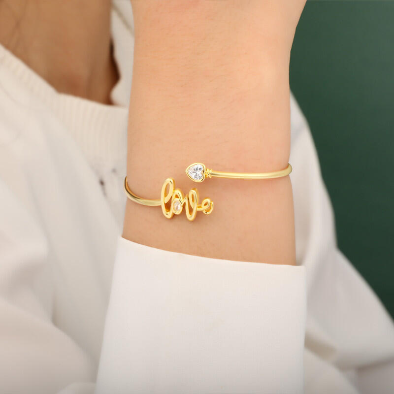 "Geliebt zu werden" Offener Reifarmband