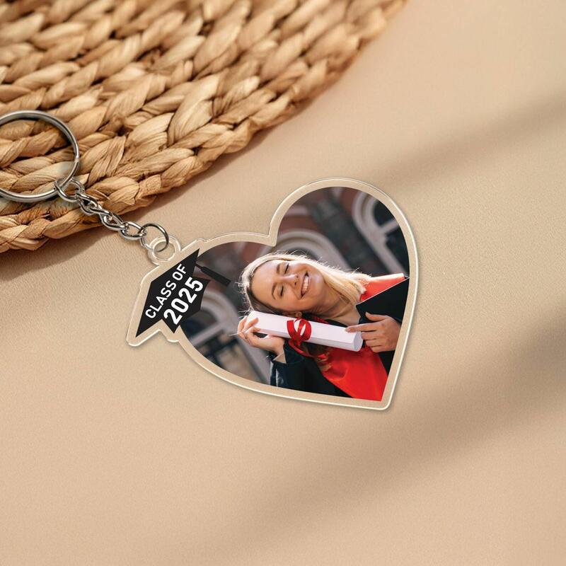 Personalized Acrylic Photo Keychain Graduation Gift for Friends