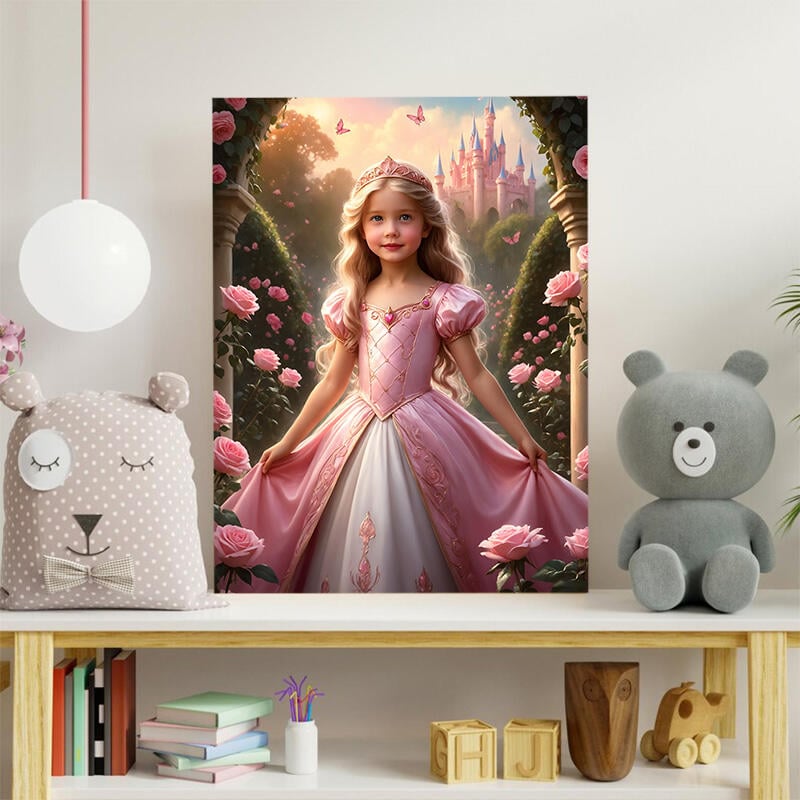 Personalized Princess Personalized Princess Portraits with Custom Face Swap Artistic Present ...