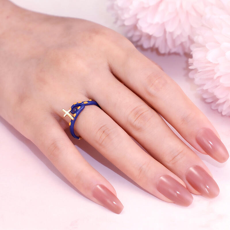 Jeulia "Get Released" Enamel Sterling Silver Ring