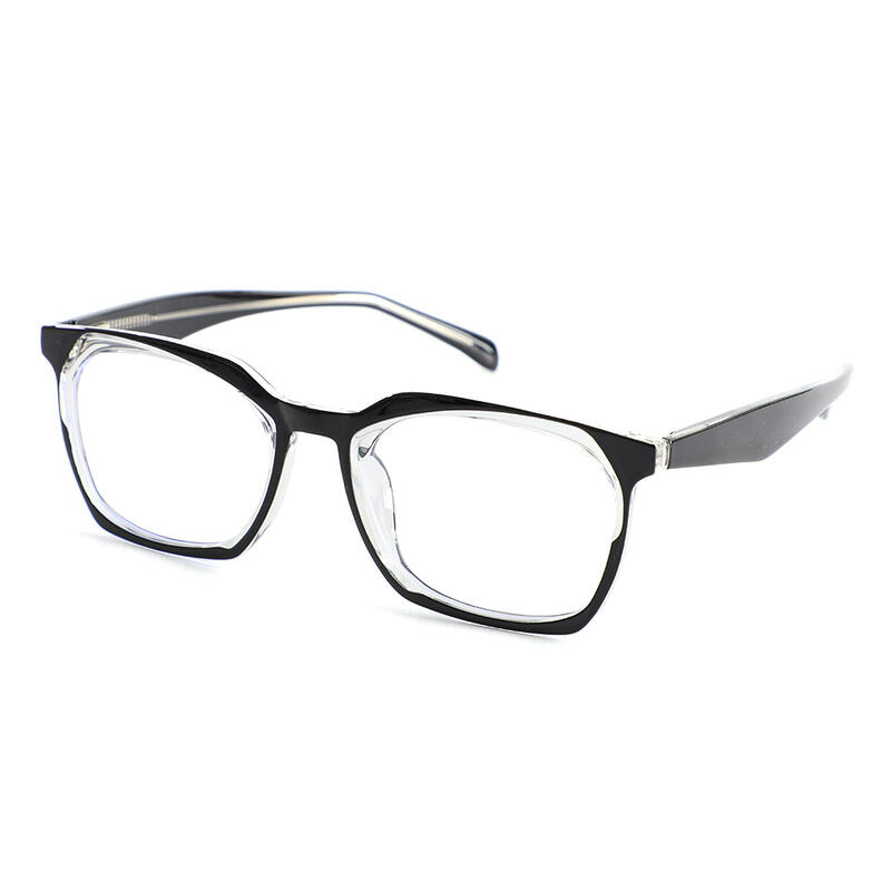 Ted Rechteckige Schwarze Brille