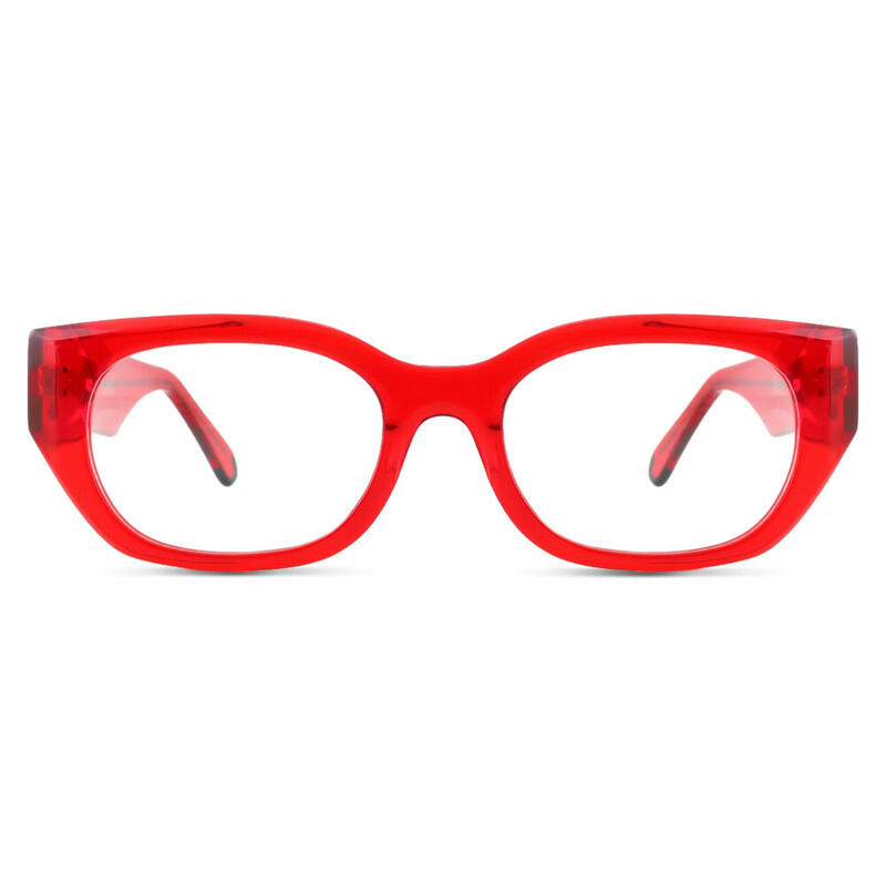 Orton Oval Red Glasses