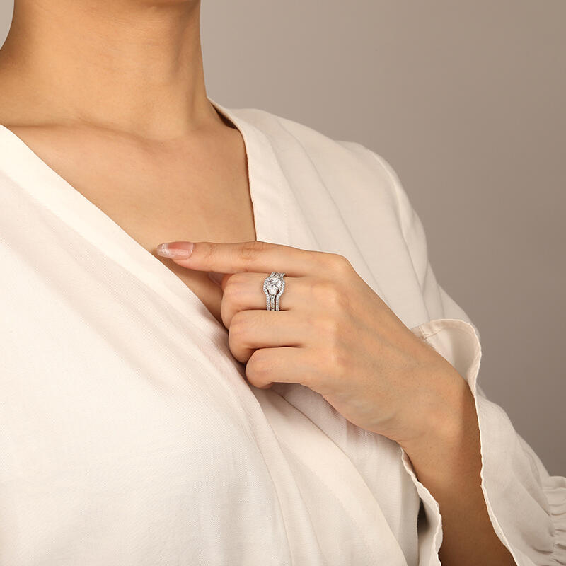 "The Memories Between Us" Radiant Cut Bridal Set