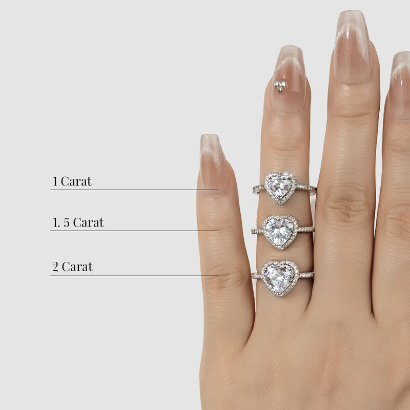 "You Are My Everything" 1ct Heart Cut Halo Engagement Ring