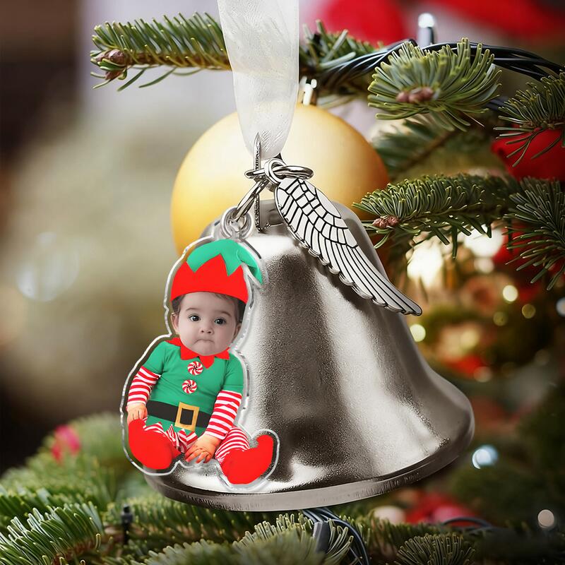 Personalized Picture Bell Ornament Special Gift for Christmas