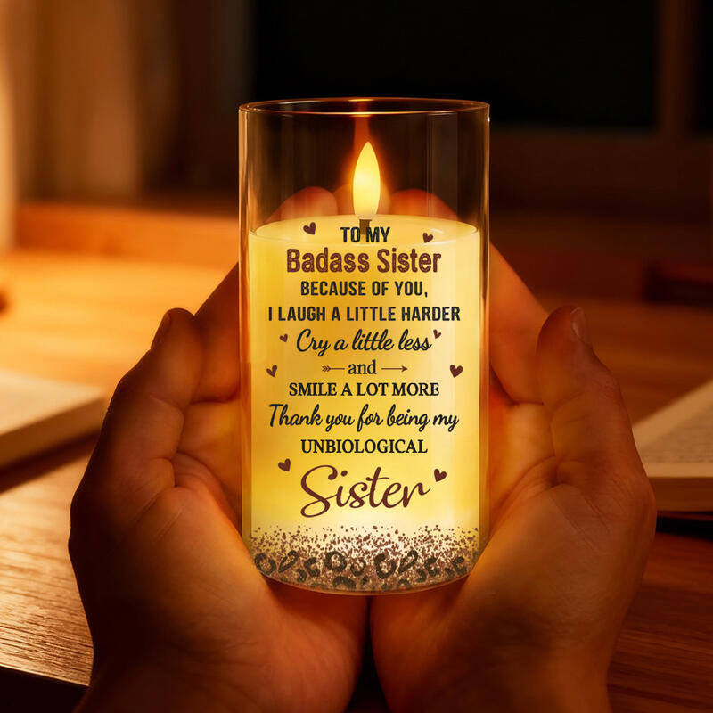 Personalized LED Candle Holders with Cartoon Photo Creative Lights Birthday Gift for Bestie