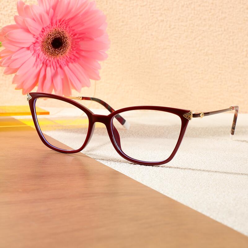 Occhiali da Vista Malthus Cat Eye Marrone 