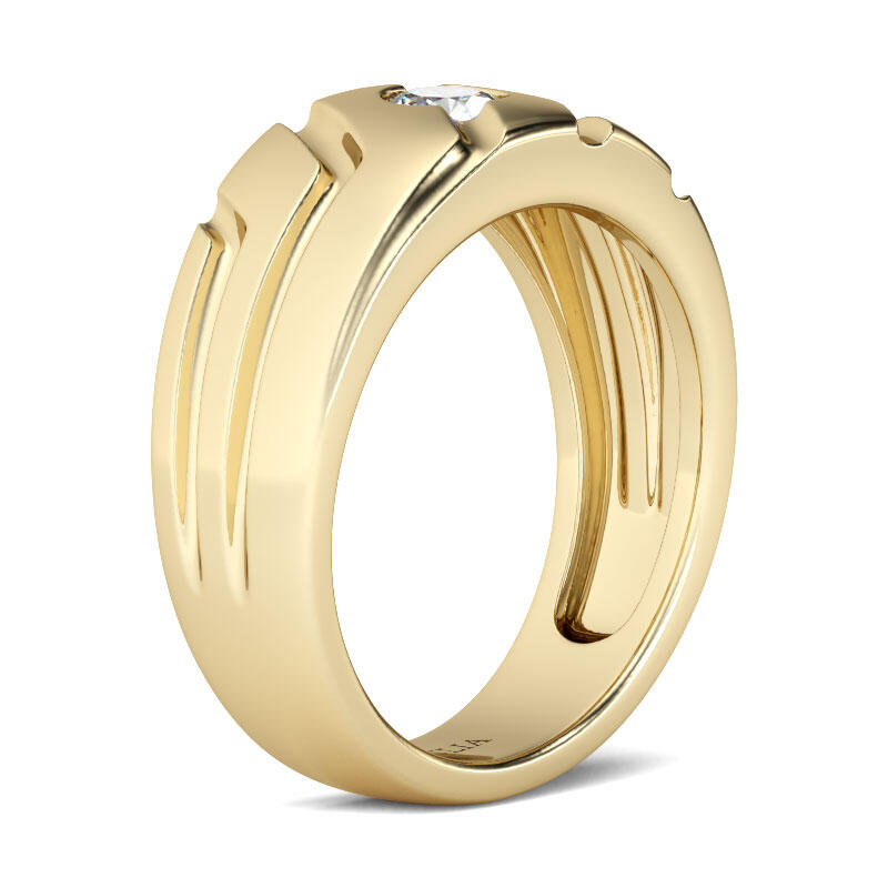 Jeulia Asymmetric Men's Ring