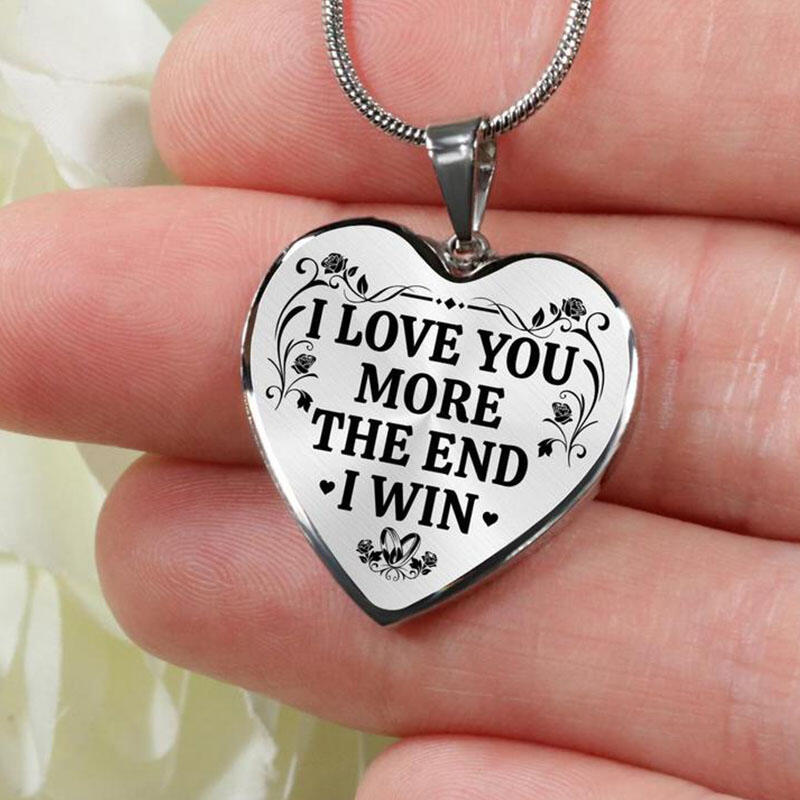 "I Love You More The End"  Collana a forma di Cuore