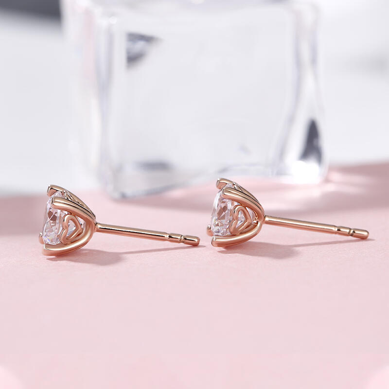 Jeulia Clous d'Oreilles Solitaire en Argent Sterling