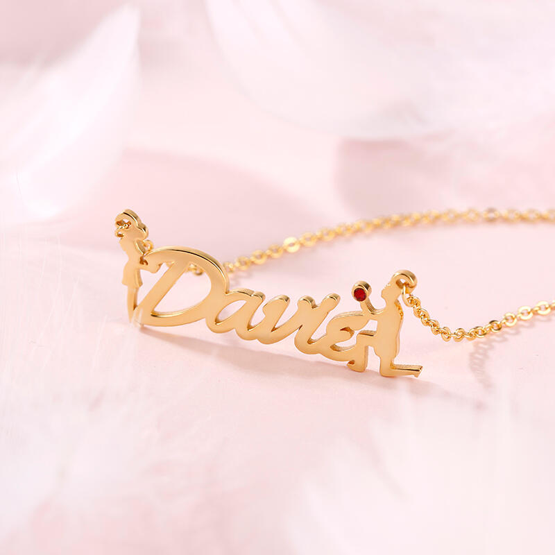 Jeulia "Will You Marry Me" Personalized Sterling Silver Name Necklace