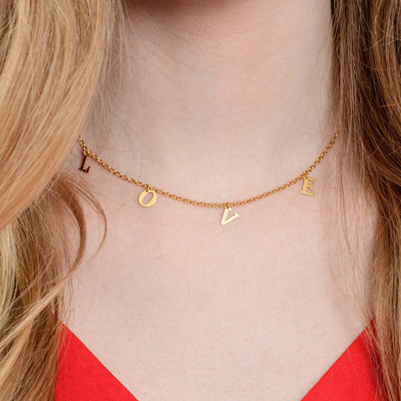 Jeulia Name Choker Sterling Silver Necklace