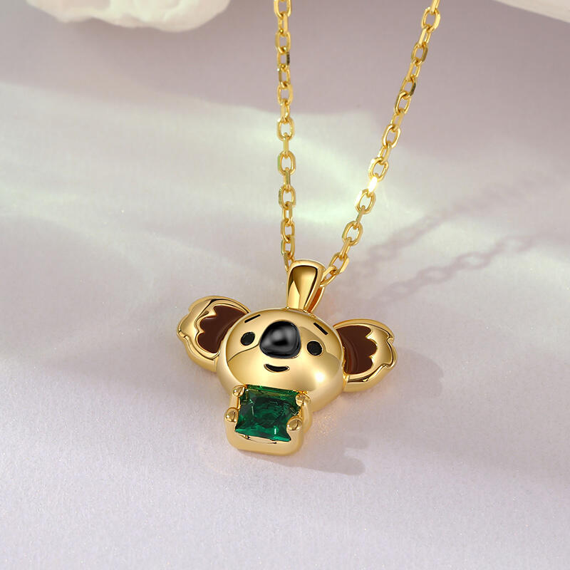 Jeulia Hug Me "Adorable Koala" Princess Slipad Sterling Silver Halsband