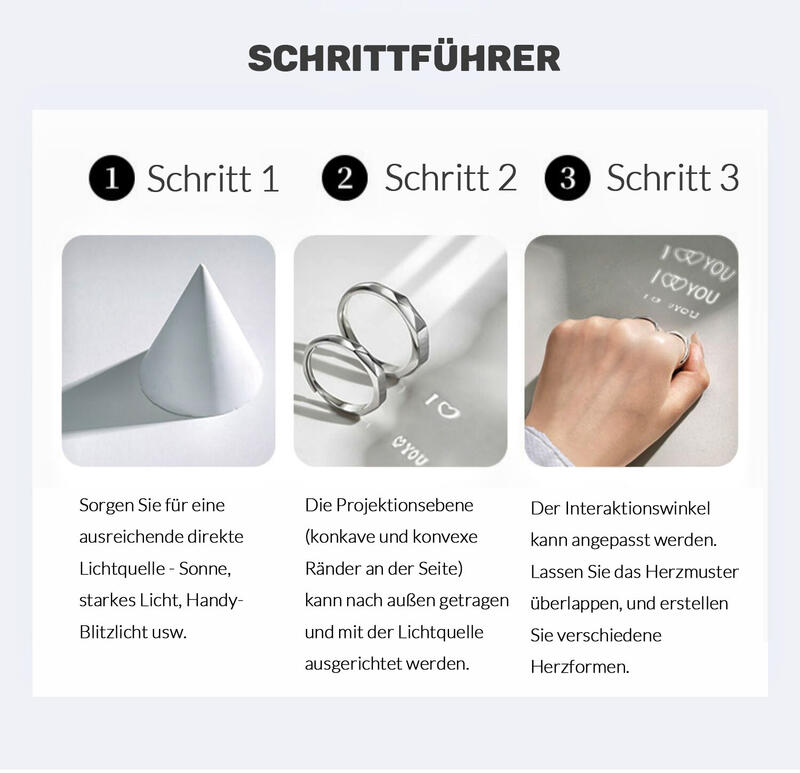 Jeulia Einfache "Liebe Projektion Ring" Frauen Ehering Sterling Silber