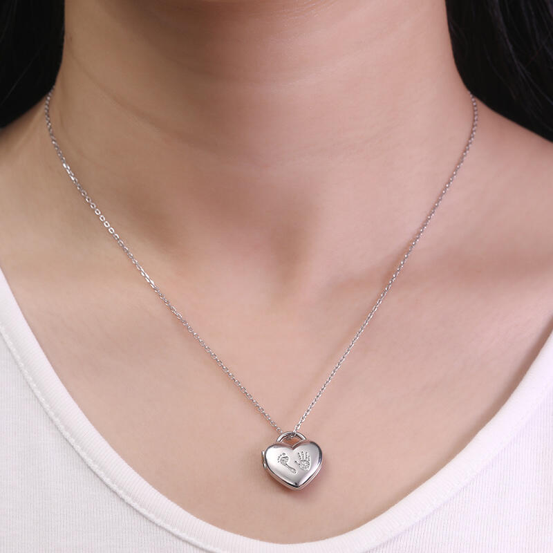 Jeulia Halsband Silver Märke av Tillväxt Anpassad Foto Locket