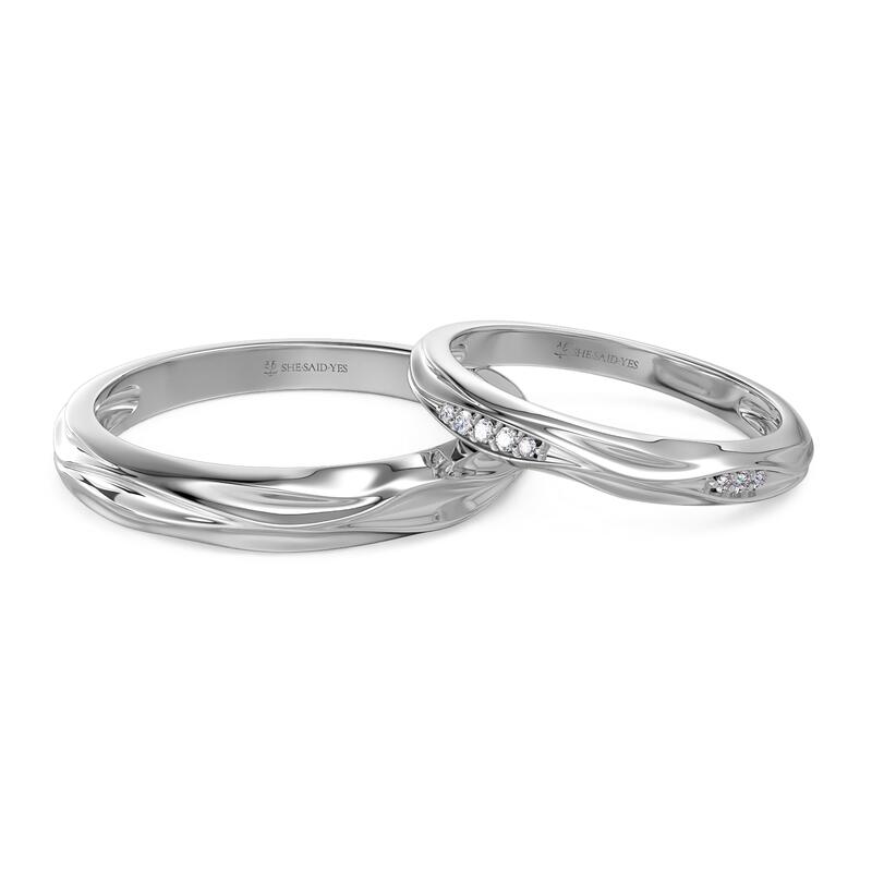 "Wellen in Meinem Herzen" Herren-Ehering