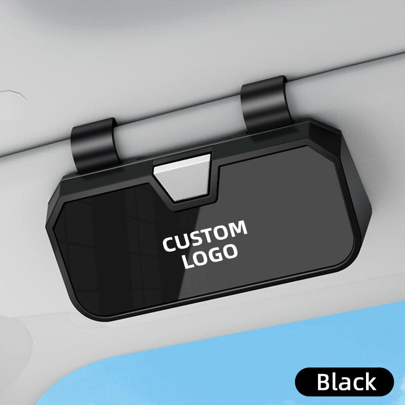 Customized Magnetic Glasses Case Sun Visor Clip Sunglasses Storage Box Gift for Him