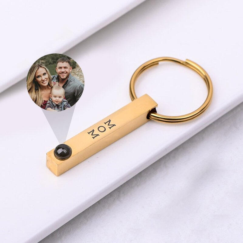 Porte-clés personnalisé avec projection de photos - Barre