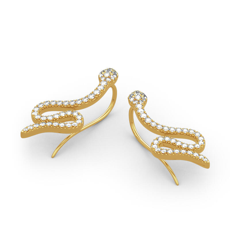 Jeulia Serpiente Pendientes Personalizado Plata De Ley
