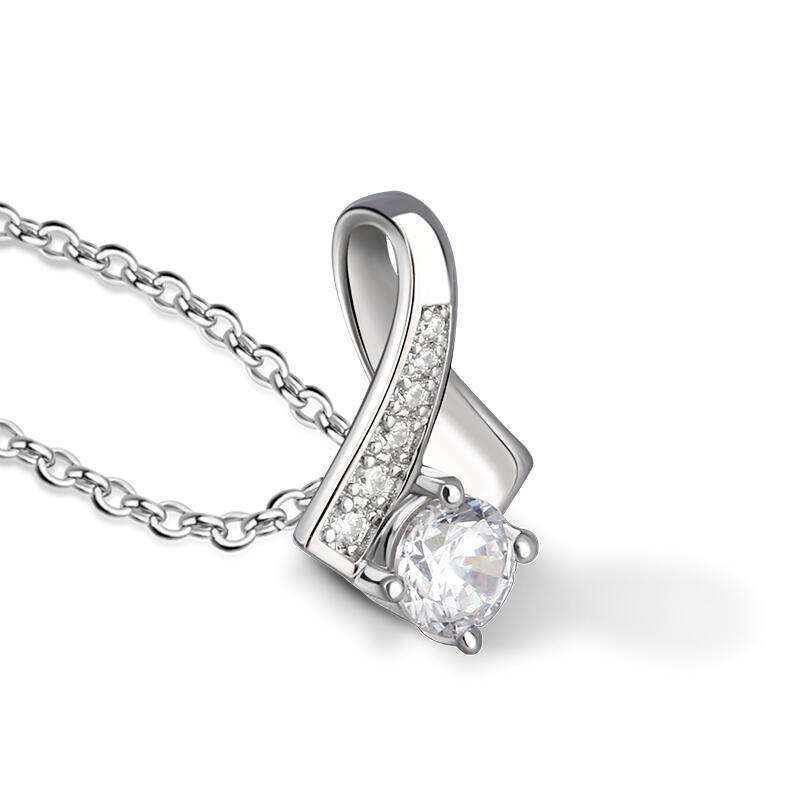 Jeulia "Best Wishes" Personalized Sterling Silver Necklace