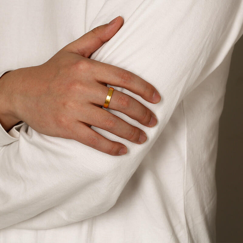 "Endless Waiting" Matte Brushed Men's Wedding Ring