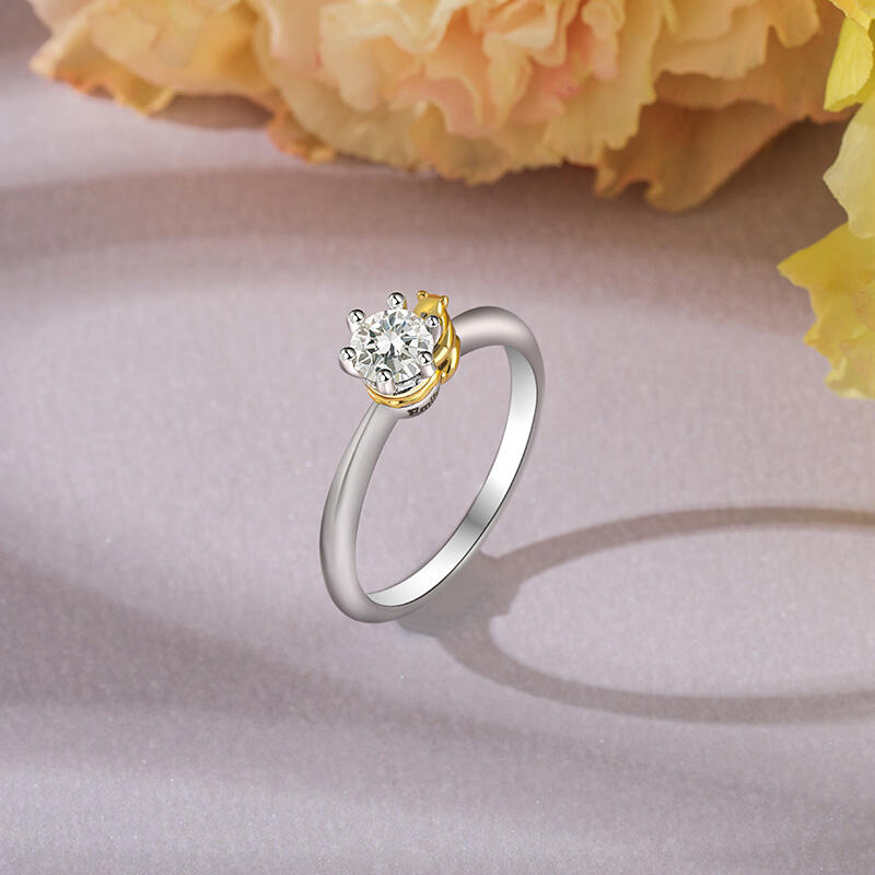 Jeulia Hug Me "Sweet Honey" Cartoon Bear Engagement Ring with Custom Name