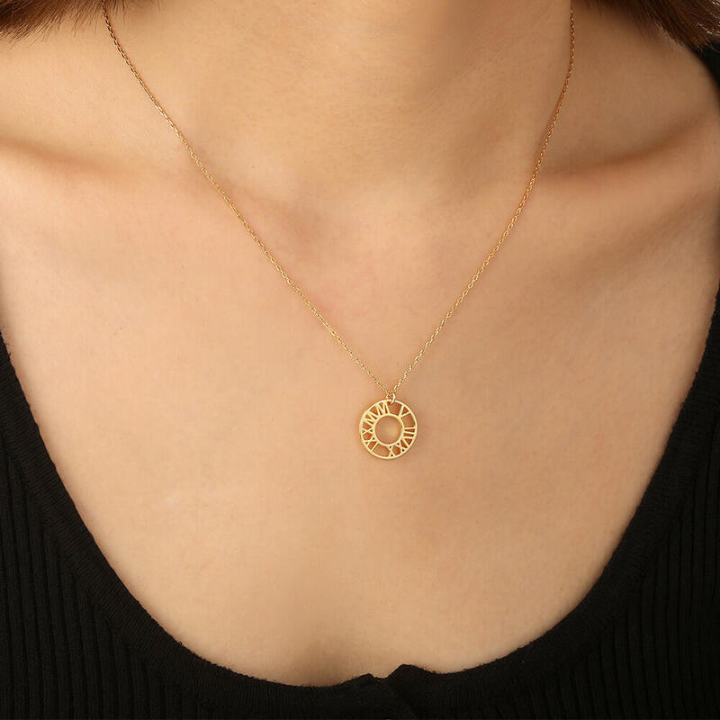 "Remembrance of When" Roman Numerals Necklace
