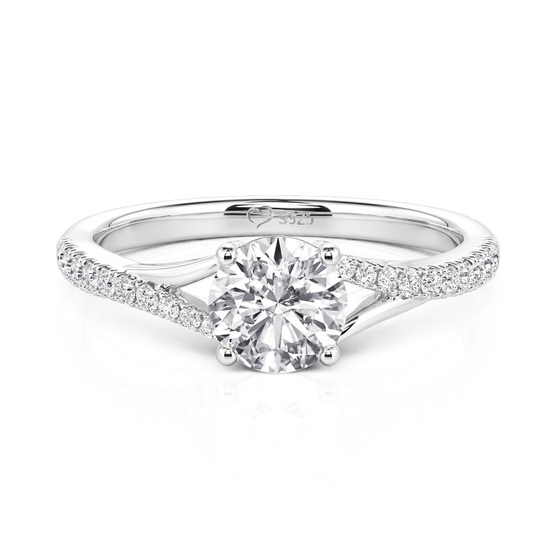Jeulia Classic Split Shank Round Cut Engagement Ring