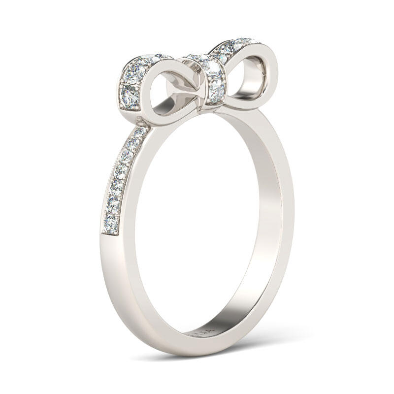 Jeulia Simple Bowknot Sterling Silver Ring