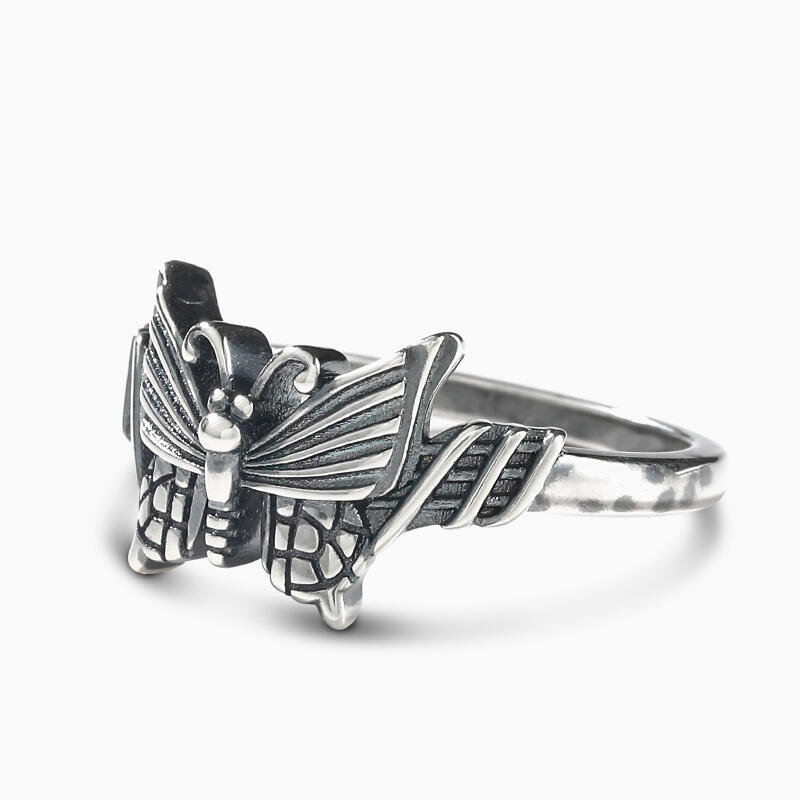 Jeulia Schmetterling Design Sterling Silber Ring