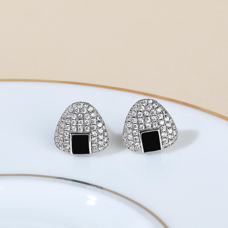 Jeulia "Yummy Yummy" Rice Balls Sterling Silver Stud Earrings
