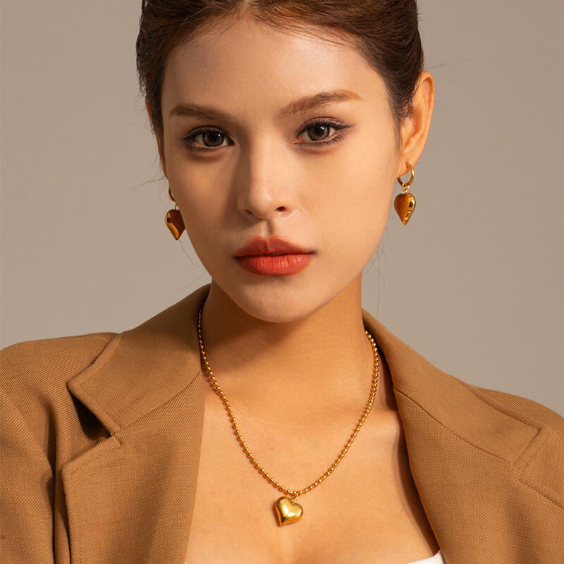 Jeulia Heart-shaped Stainless Steel Drop Earrings