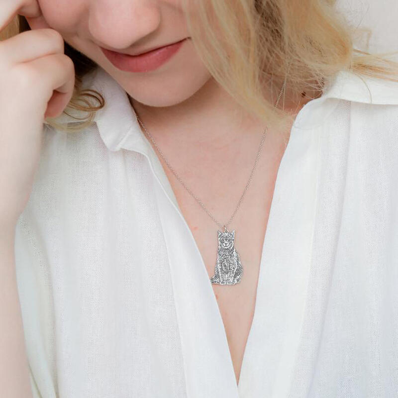 ペット 猫 犬 写真 オーダーメイド ネックレス