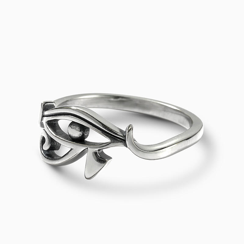 Jeulia ホルスの目 デザイン ゴシック シルバー リング