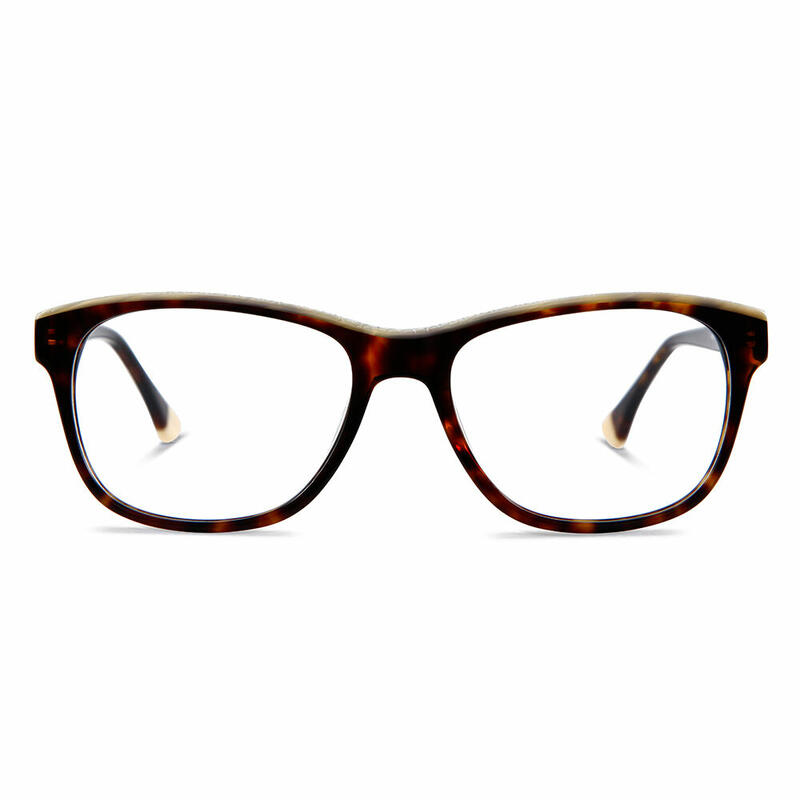 Andrew Rectangle Tortoise Beige Glasses