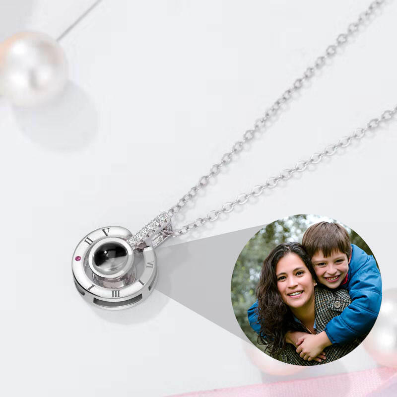 サークル 投影 写真 写真入れ ネックレス