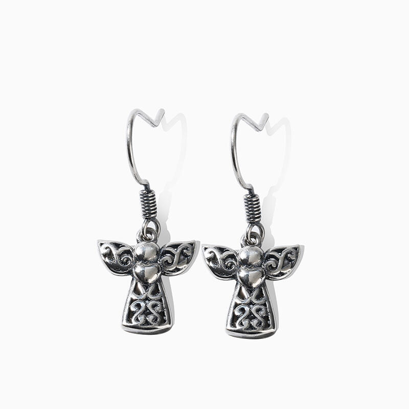 Jeulia "Angel of Love" Sterling Silver Earrings